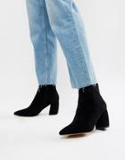 Asos Design Radius Suede Ankle Boots - Black