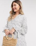 Zulu & Zephyr Beach Romper In Polka Dot-multi