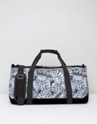 Mi-pac Duffel Bag With Tropical Leaf Print - Black