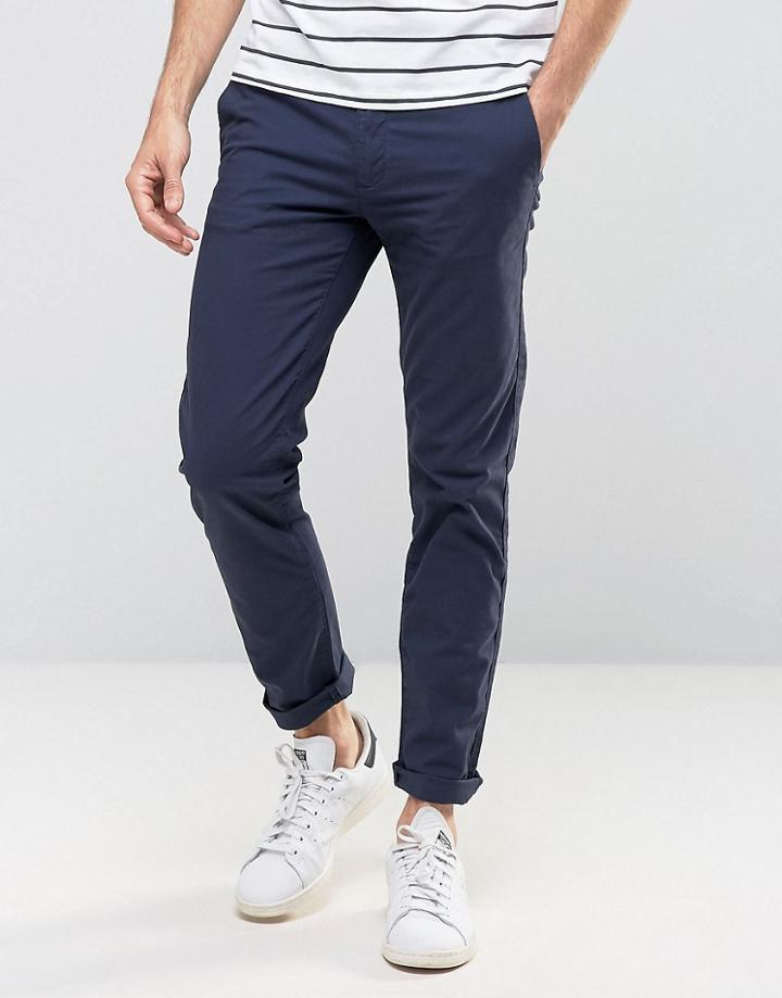 Burton Menswear Navy Skinny Pants With Stretch - Navy