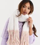 My Accessories London Exclusive Reversible Scarf In Pink And Cream