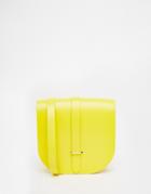 The Cambridge Satchel Company Leather Saddle Bag In Yellow - Riviera Yellow