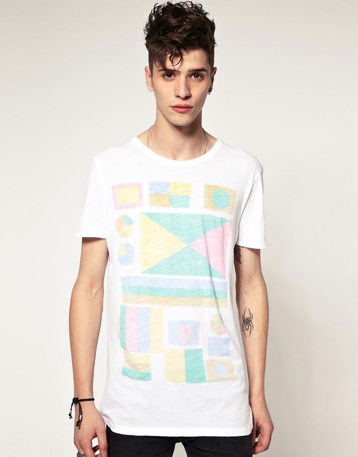 Asos T-shirt With Flag Print - White