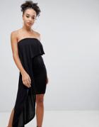 Missguided Drape Panel Dress - Black