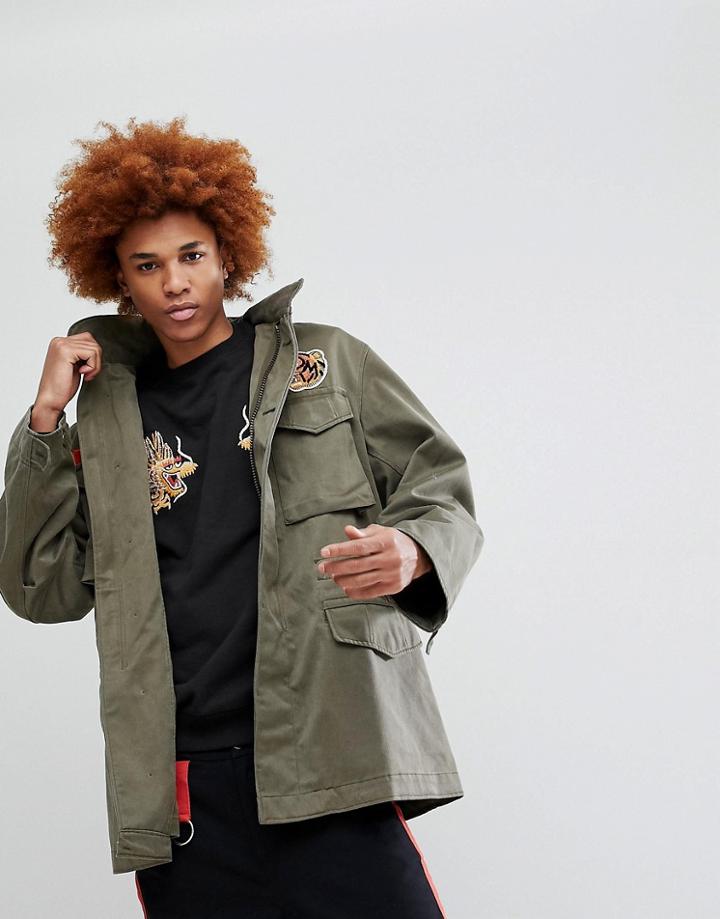 Maharishi Tiger Patch M65 Jacket - Green