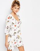 Oh My Love Mini Tea Dress In Floral Print - Summer Botanical