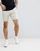 Asos Design Skinny Chino Shorts In Putty - Beige