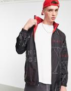 Armani Exchange Printed Jacket In Black