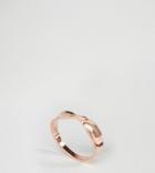 Asos Rose Gold Plated Sterling Silver Twist Ring - Copper