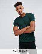 Selected Homme Tall Perfect Pima Cotton T-shirt - Green