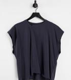 Noisy May Petite Sleeveless T-shirt In Washed Black