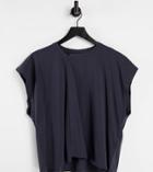 Noisy May Petite Sleeveless T-shirt In Washed Black