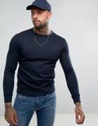 Armani Jeans Crew Neck Logo Sweat Navy - Navy