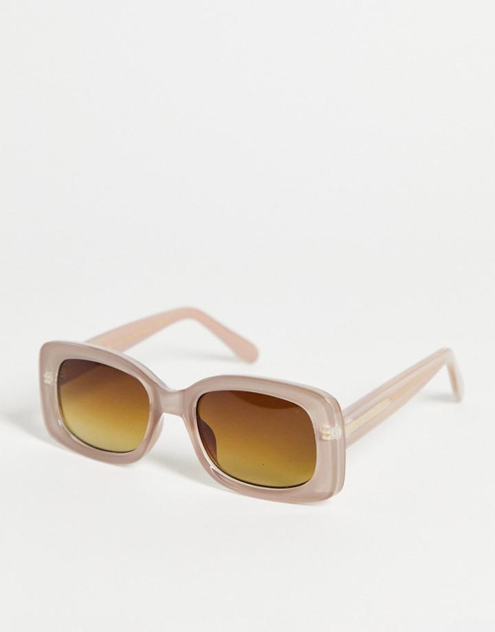 A.kjaerbede Salo Unisex Round Sunglasses In Light Gray-grey