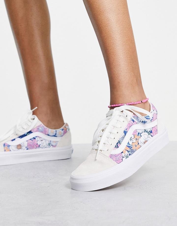 Vans Old Skool Sneakers In Retro Floral Print-multi