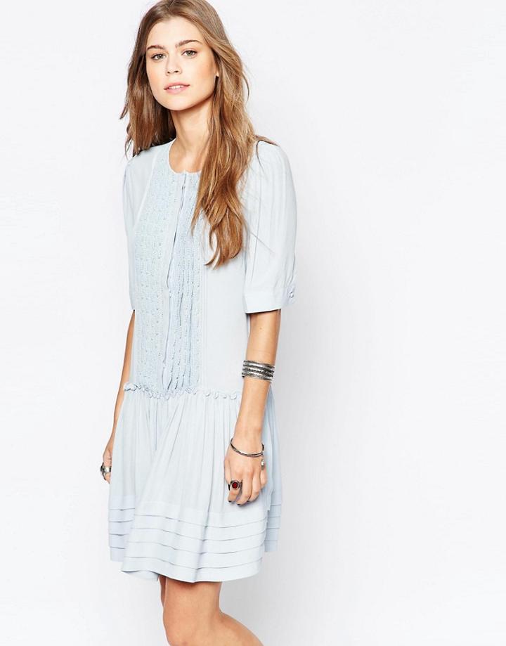 Deby Debo Odelia Pleat Front Tea Dress - Blue