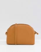 Asos Design Half Moon Bag In Water Based Pu - Yellow