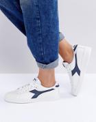 Diadora Game Low Sneakers In White And Blue - White