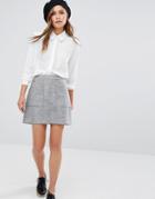 New Look A-line Pocket Detail Skirt - Gray