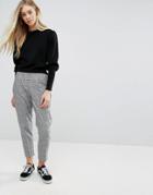 New Look Pow Check Pull On Pants - Black