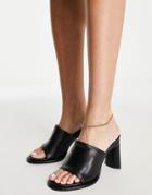 Topshop Rianna Unlined Round Toe Mules In Black