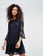 Ganni Flynn Lace Dress - Navy