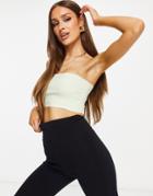 Vesper Crop Top With Slinky Straps In Green - Part Of A Set