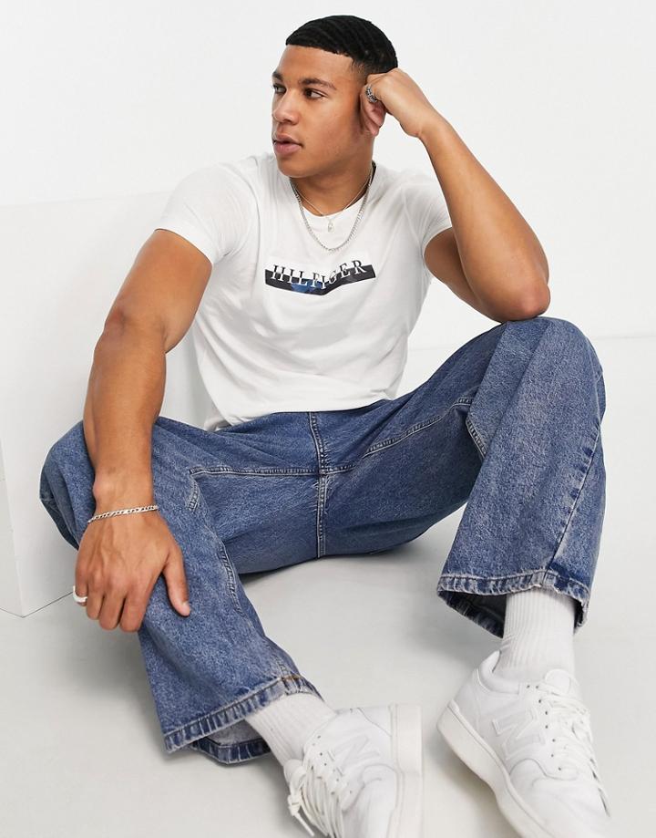 Tommy Hilfiger Camo Box Logo T-shirt In White