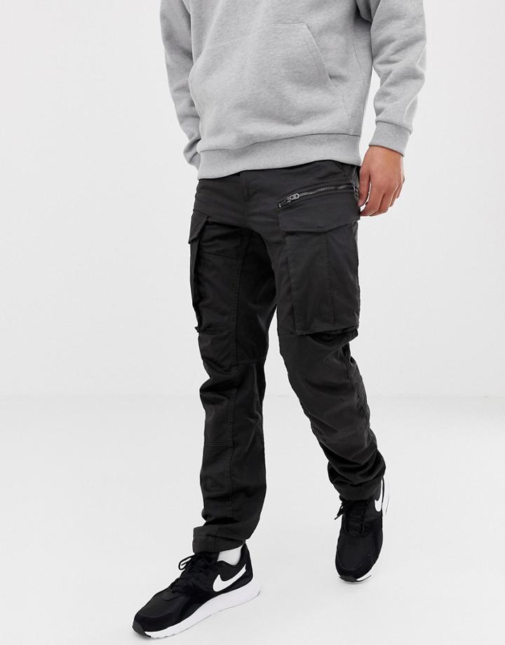 G-star Rovic Zip Cargo Pants 3d Tapered In Black - Black