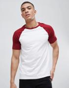 Asos Design Contrast Raglan T-shirt - Multi