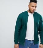 Asos Design Plus Bomber Jacket In Green - Green