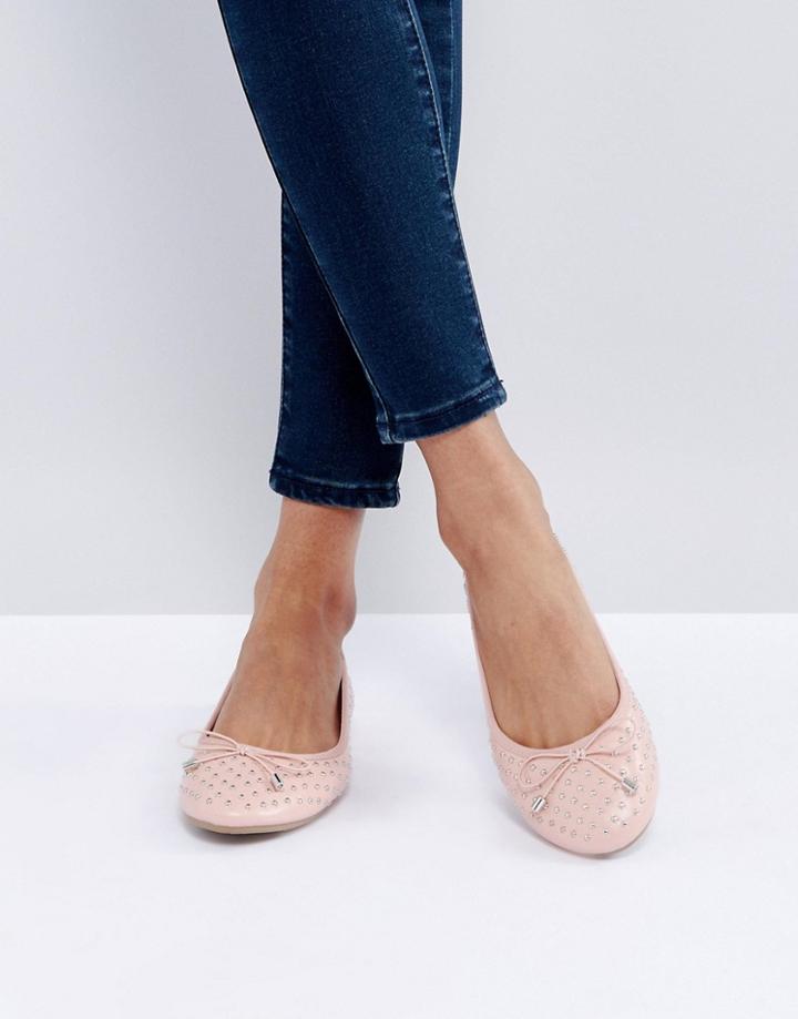 New Look Studded Ballet Flat - Pink