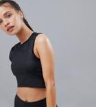 Adidas Training Crop Tank In Black - Black