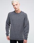 Weekday Knot Knit Texture Sweater - Gray
