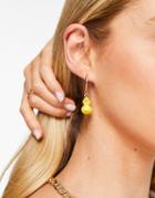 Monki Duck Hoop Earrings In Gold