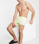 Collusion Swim Shorts In Yellow-pink