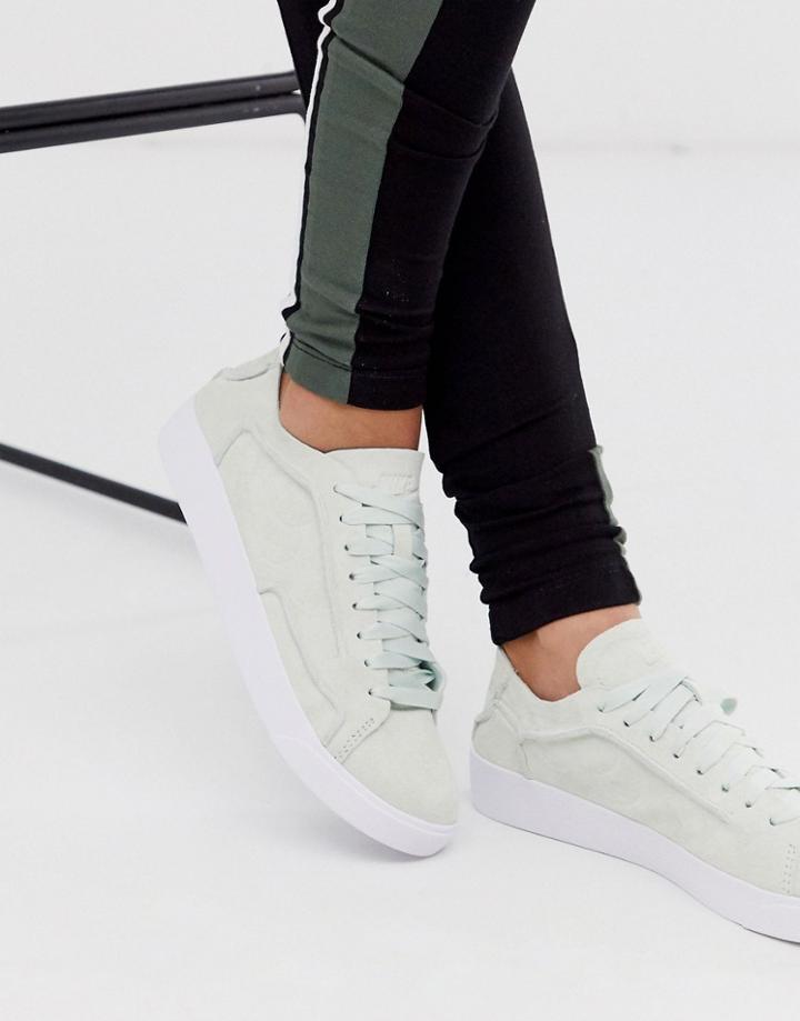 Nike Blazer Low Deconstruct Mint Green Sneakers-white