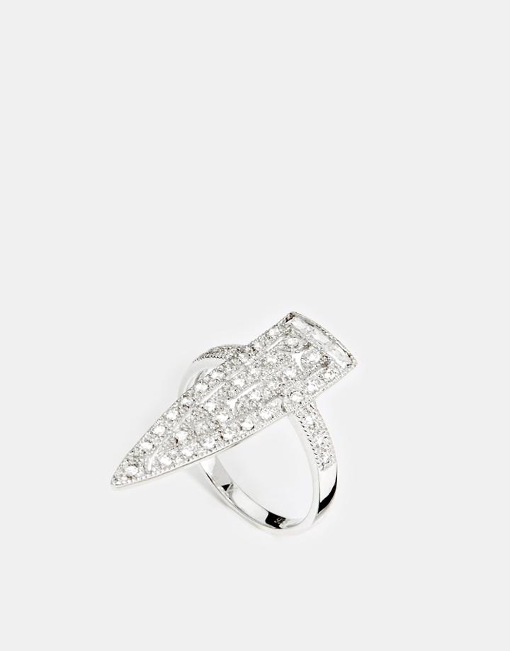 V Jewelry Royal Sword Ring - Silver