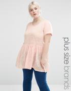 Lovedrobe Plus Burnout Tunic - Pink