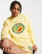 Asos Design Oversized Sweatshirt In Yellow With Fruit Print - Part Of A Set