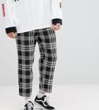 Reclaimed Vintage Inspired Relaxed Fit Pants In Black Check - Black