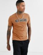 Asos Design T-shirt With City Print-brown