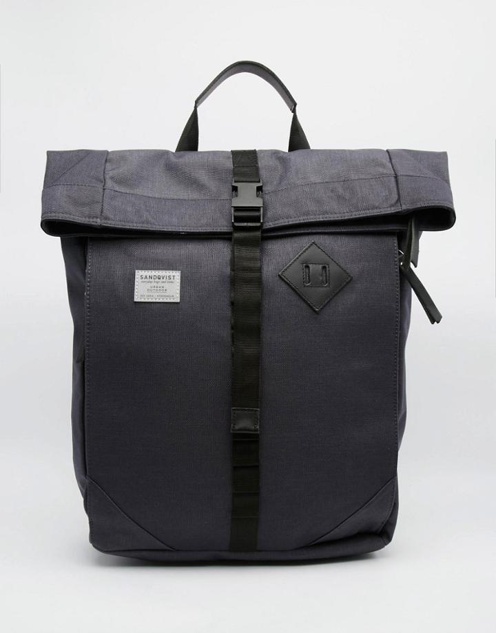 Sandqvist Eddy Roll-top Backpack - Gray