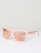 Matthew Williamson Peach Mirrored Lens Square Sunglasses - Pink