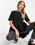 Only T-shirt With Back Pleated Pephem In Black