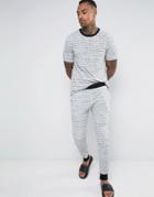 Asos Loungewear Super Skinny Joggers In Lightweight Waffle Fabric - White