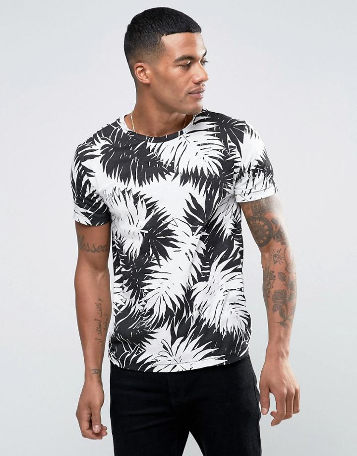 Replay Palm Print T-shirt - White