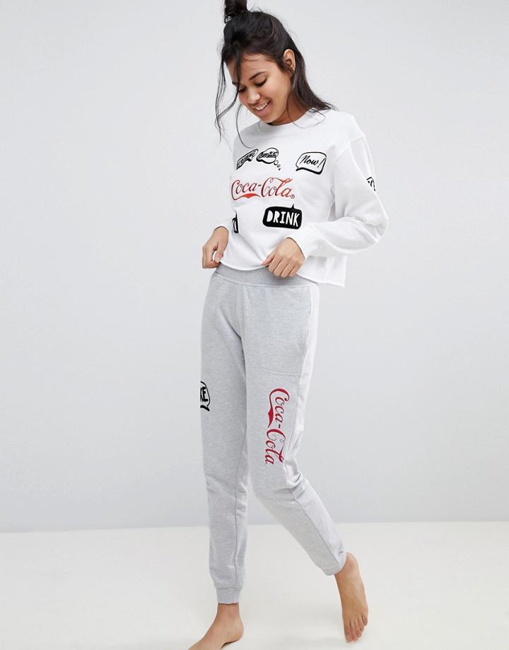 Asos Lounge Coca Cola Jogger - White