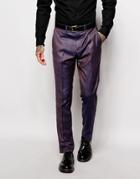The Grateful Thread Plum Check Suit Pant - Purple