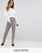 Asos Petite Tailored Heritage Houndstooth Pant With Stirrup - Multi